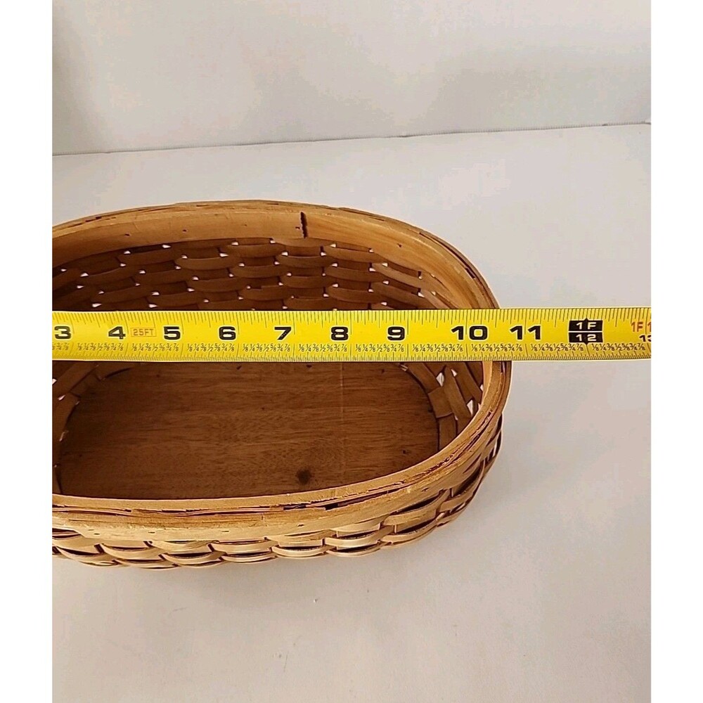 2 Longaberger Style Appreciation Woven Wood Basket For Fruit Vegetables Decor - Picture 10 of 11